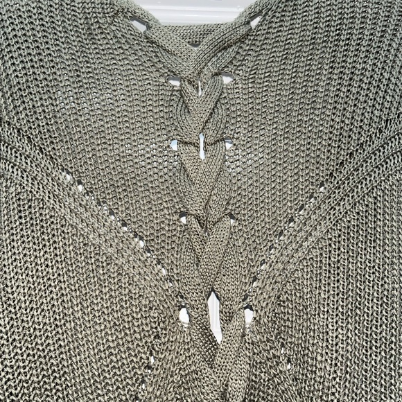 Olive green knit cardigan - Picture 2 of 2